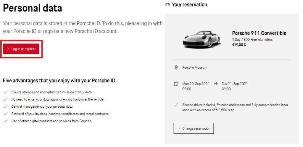 porsche id login